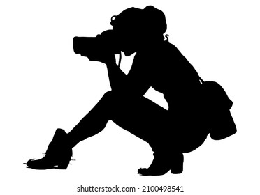 12,477 Photographer woman silhouette Images, Stock Photos & Vectors ...