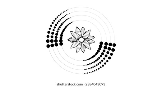 Black silhouettes with shapes, pro vector