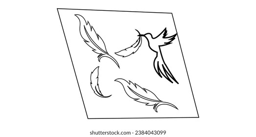 Black silhouettes with shapes, pro vector