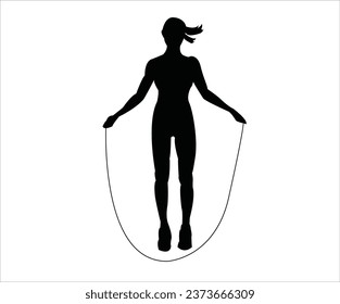 Black silhouettes of sport women vector element 