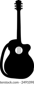 black silhouettes of various guitar shapes