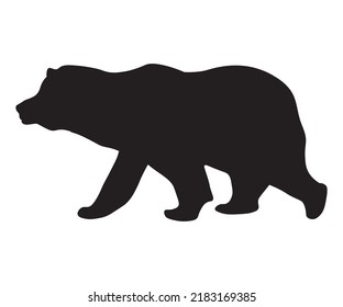 black silhouette,shadow of a brown bear