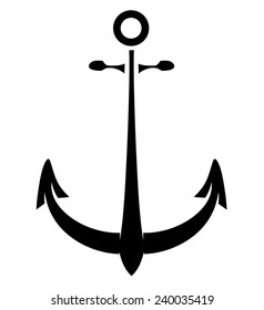 Black Silhoutte Of Anchor