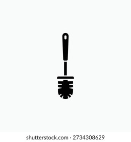 A black silicone brush isolated on a clean white background viewed from the front