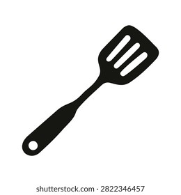 Black Silicone Spatula Kitchen Utensil With Hole Handle Design
