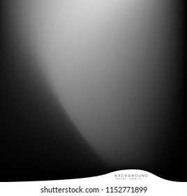 Black silk drapery waves background. Abstract vector wave