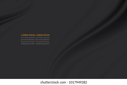 Black silk satin background smooth texture background