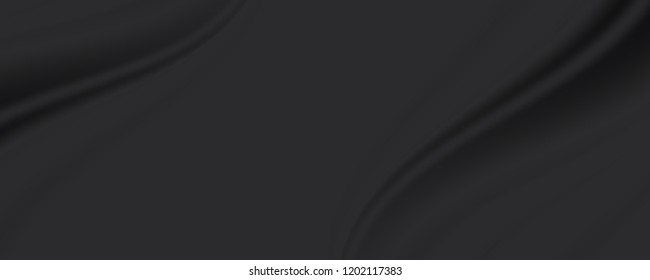 Black silk satin background smooth texture background
