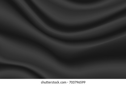 Black Silk Satin Background Smooth Texture Background