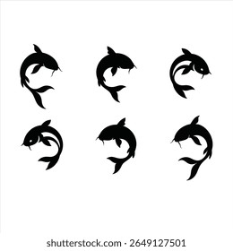 o preto siluet elegantbof koi fish