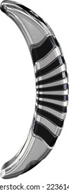 Black and silver 3d symbol