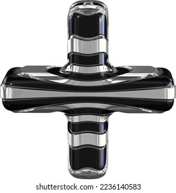 Black and silver 3d symbol