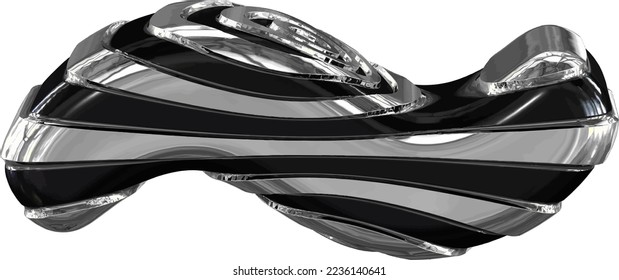 Black and silver 3d symbol