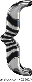 Black and silver 3d symbol