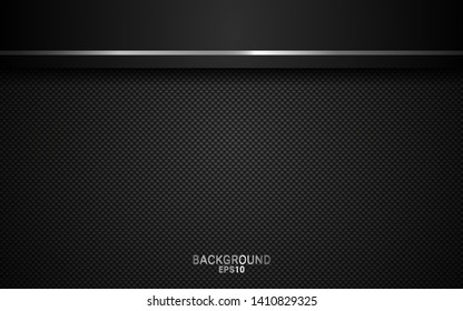 Black and silver abstract geometric background. geometric background design with perforated metal texture. Modern shape concept. Vector 3d. Easy to edit and customize. EPS10.