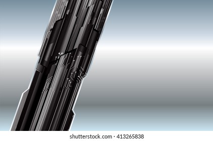 black silver abstract hi speed internet technology background illustration. eye scan virus computer. motion move. text box. label