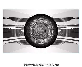 Black silver abstract hi speed internet technology background illustration. eye scan virus computer. motion move. Spark. vector