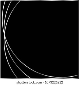 Black and silver curves background
