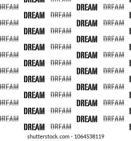 black silver dream word pattern background vector illustration image