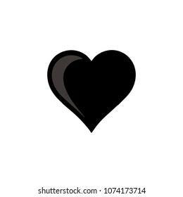 black silver heart vector logo