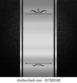 black and silver label background vector 