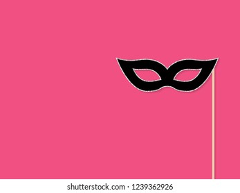 Black and silver mask. Vector illustration in flat style