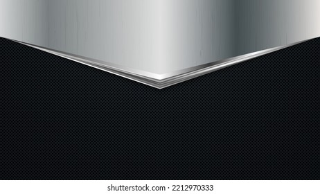 Black and silver metal texture background. Vector illustration