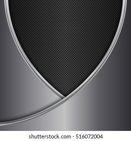 Black and silver metallic background. Abstract vector illustration EPS10
