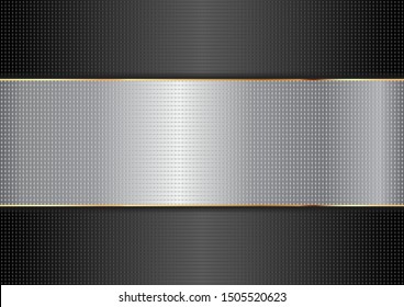 black and silver metallic textured background with copy space