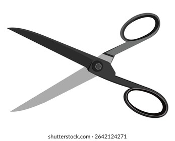 Black and silver scissors with round handles