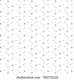 black and silver shade memphis design pattern background vector illustration image that showing small dot, triangle, zigzag line and square