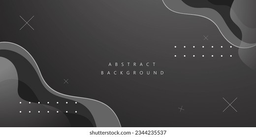 Black and silver wave luxury vector background for corporate concept, template, poster, brochure, website, flyer design. Vector illustration