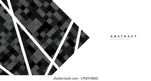 Black silver white gradient shine geometric abstract background vector corporate profile, business template, presentation design and banner