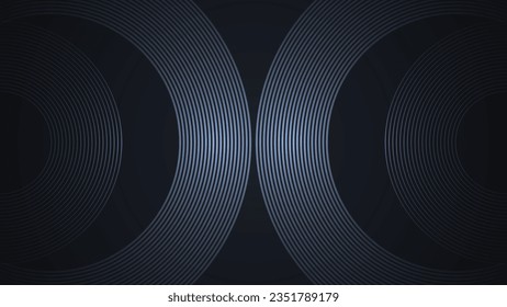 Fondo abstracto simple negro con líneas de estilo curvo como elemento principal.