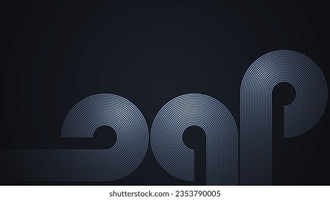 Fondo abstracto simple negro con líneas en un estilo geométrico como elemento principal.