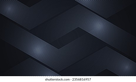 Fondo abstracto simple negro con líneas en un estilo geométrico como elemento principal.