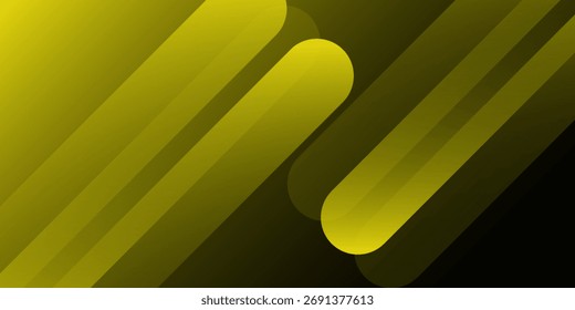 Fondo abstracto simple negro con línea de curva amarilla para el telón de fondo o presentación abstracta