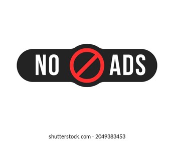 black simple ad blocker icon like adblocker. flat style trend modern ban logo graphic design element isolated on white background. concept of protection of technology from pop-up annoying video ads