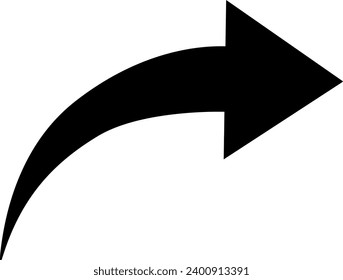 Black simple arrow rotation icon.