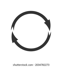 Black simple arrows isolated on white background. Vector illustration