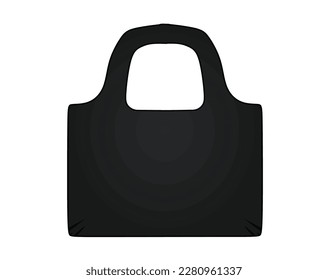 Bolsa simple negra. ilustración vectorial