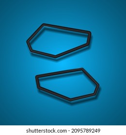 Black simple banner. Black banner. Black border. Black frame. Abstract banner.