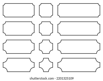 Dibujo de diseño de vectores de banners simple negro aislado en fondo blanco