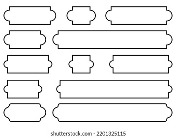 Black simple banner vector design illustration isolated on white background