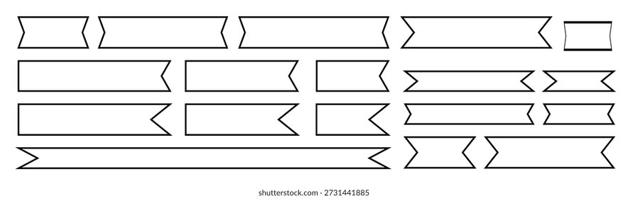 schwarze einfache Banner, Vektordesign-Illustration einzeln auf