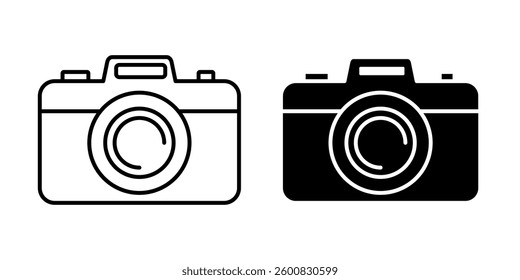 black simple camera icon collection