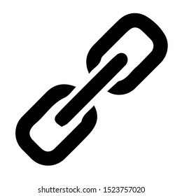 black, simple chain , linked icon 
