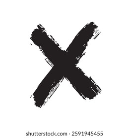 Black Simple Christian Cross with Grunge Texture