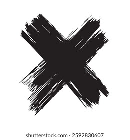 Black Simple Christian Cross with Grunge Texture