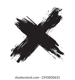 Black Simple Christian Cross with Grunge Texture